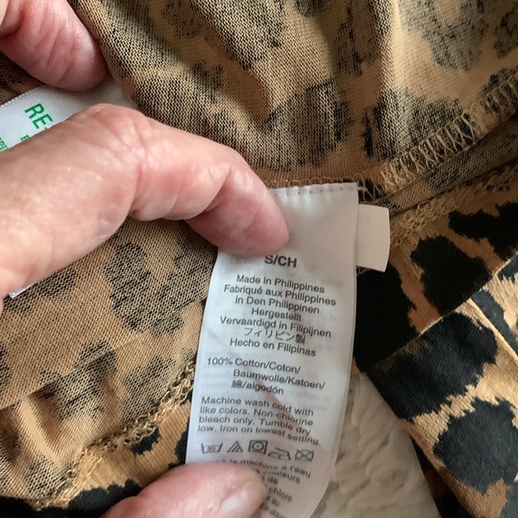 EUC J.Crew tissue turtleneck leopard print sz small - Picture 4 of 6